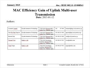 MAC Efficiency Gain of Uplink Multi-user Transmission
